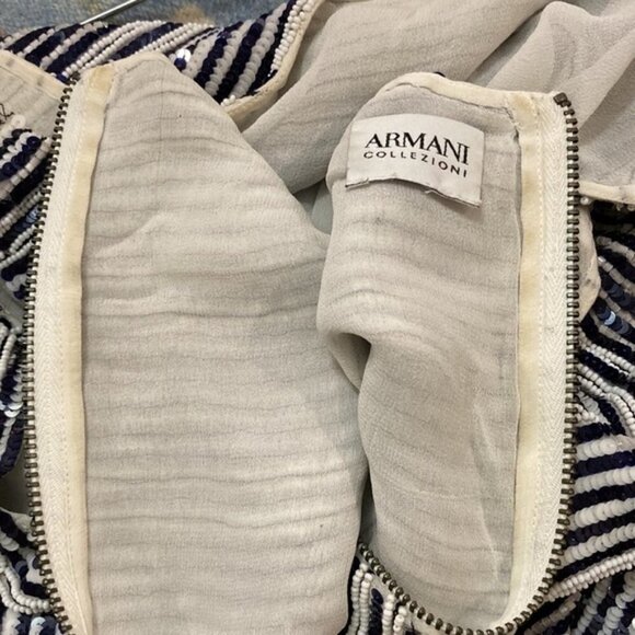 Armani Collezioni Striped Sequins Tank-Top medium - Picture 11 of 13